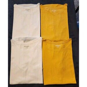 XL (14-16) Old Navy Softest Tee Girls T-shirts 4 Pack White Golden Yellow Cotton
